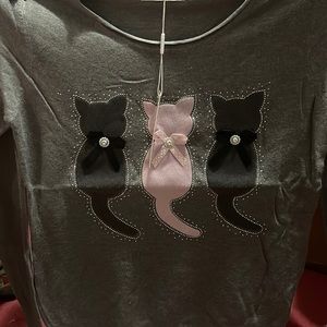 Grey cute soft CAT SWEATER